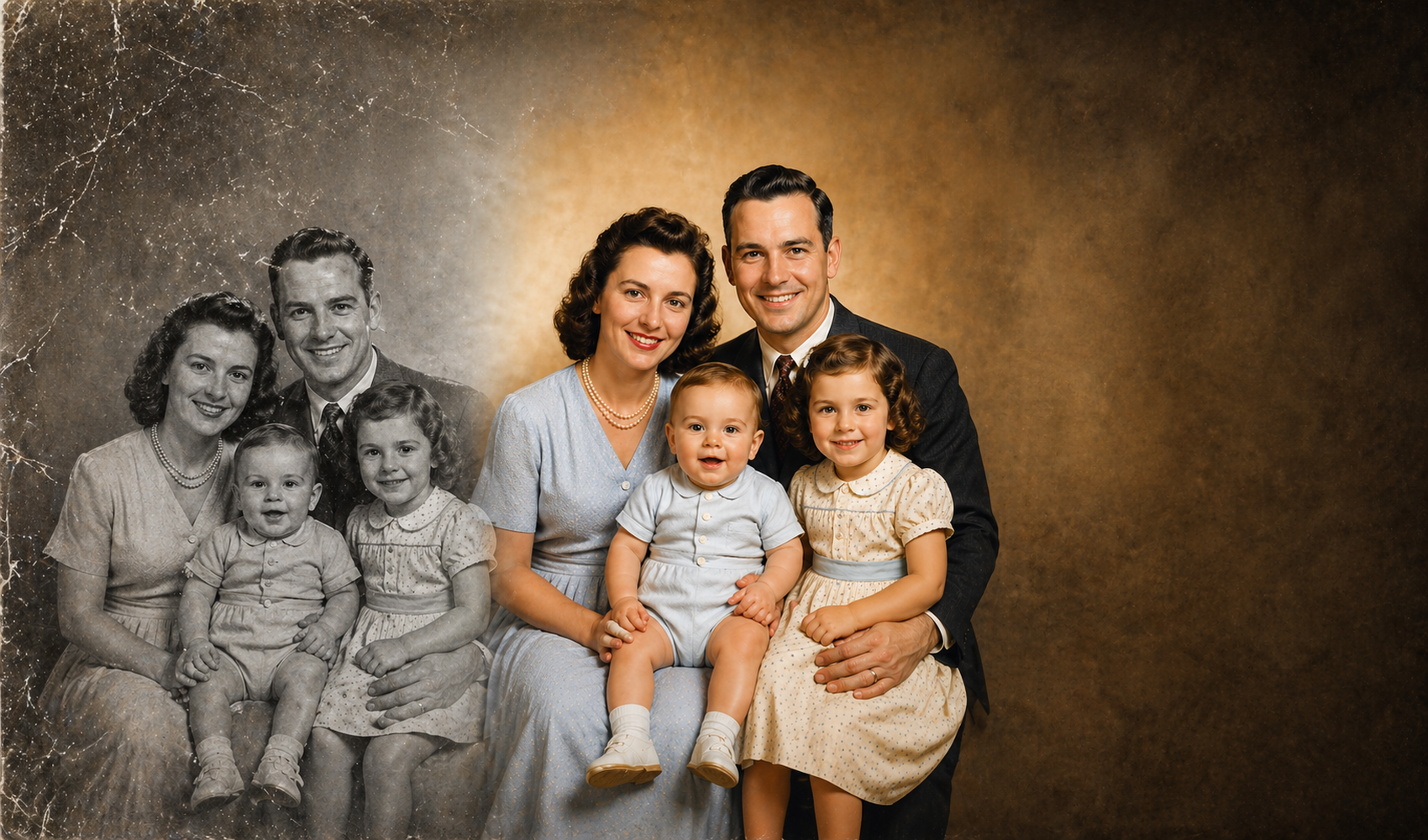 Professional photo colorization service by Forever Studios