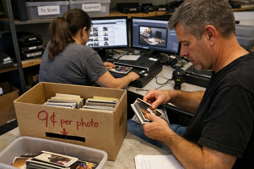 Forever Studios technicians: Does the ScanMyPhotos box really cost 9 cents a photo