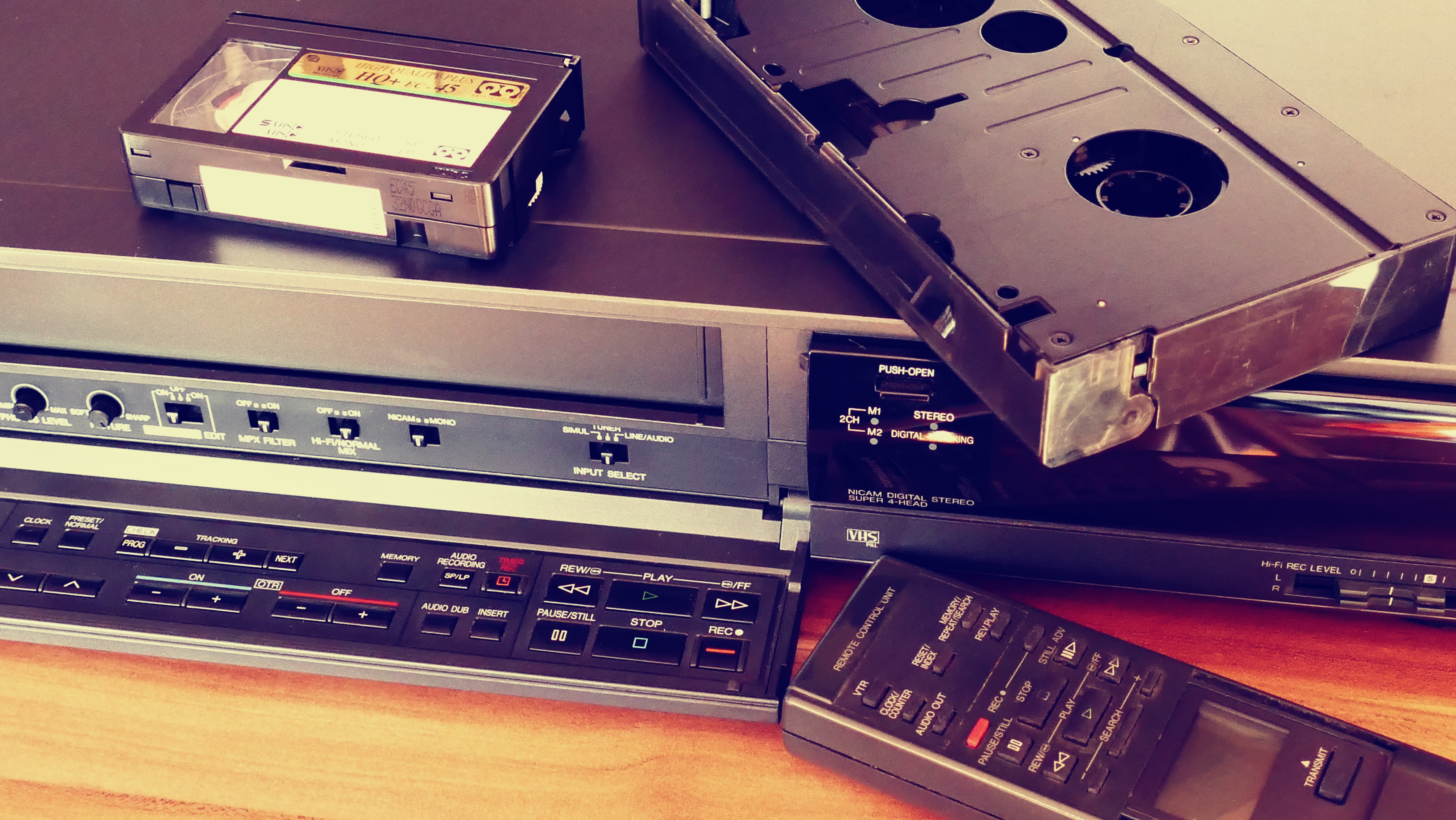 VHS Player with VHS Tape