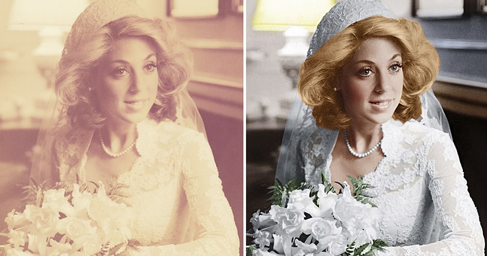 restoration of wedding photo