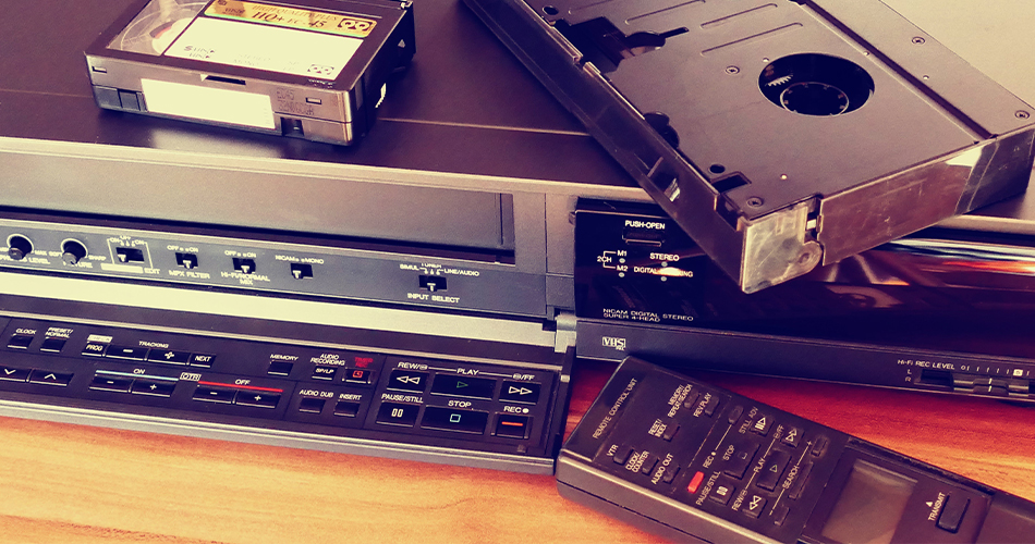 VCR and VHS tapes