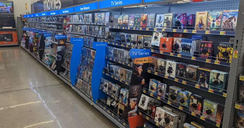 Walmart DVD Selection in Store