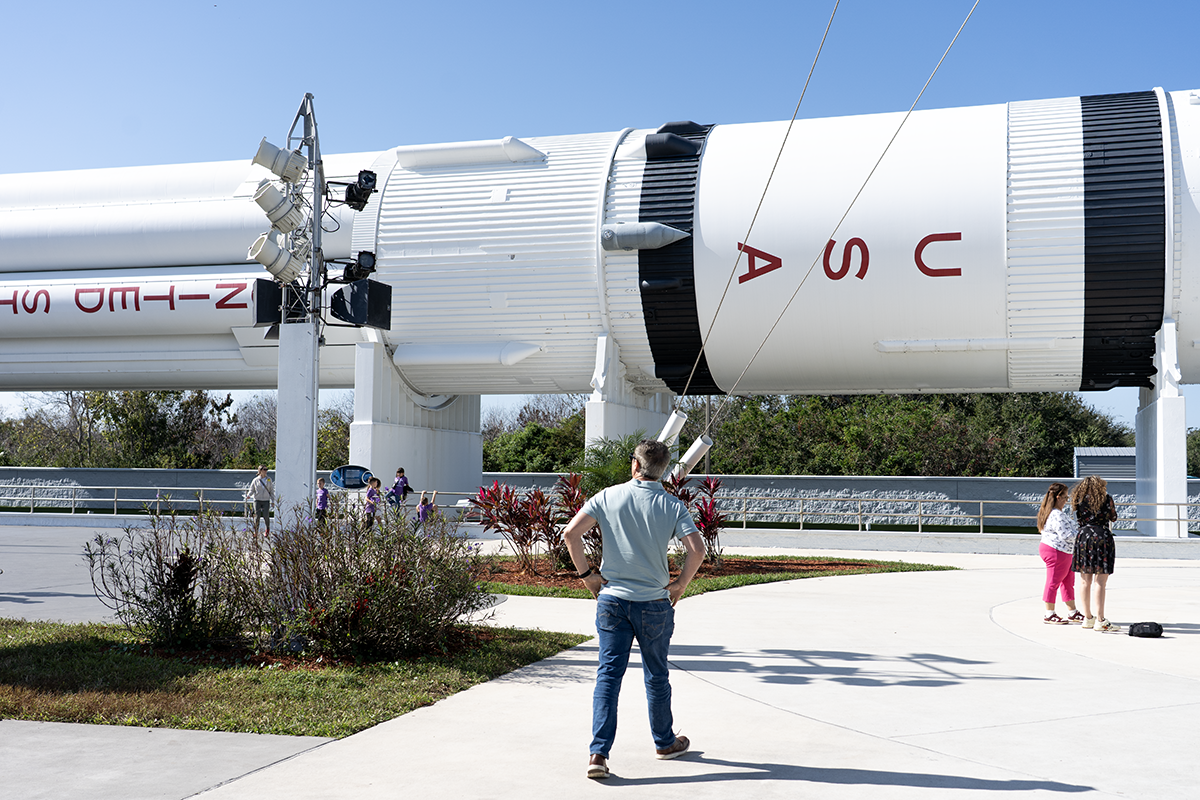 Gallery view of restored NASA artwork collection at Kennedy Space Center Admin Building