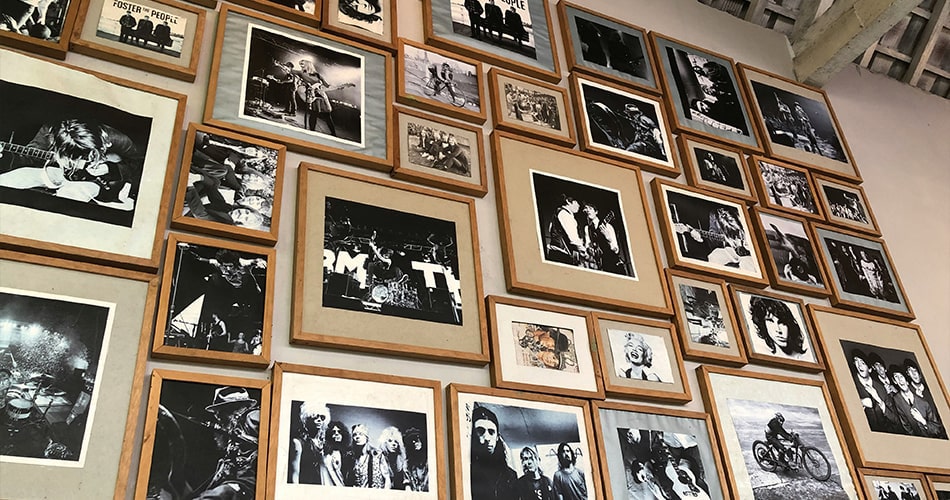 Wall of old family photos