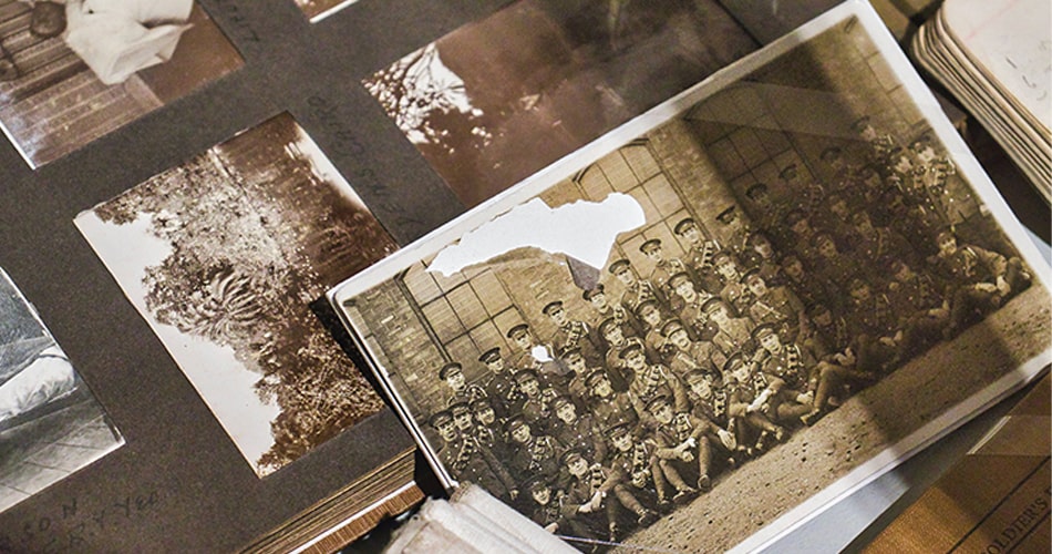 Torn photo